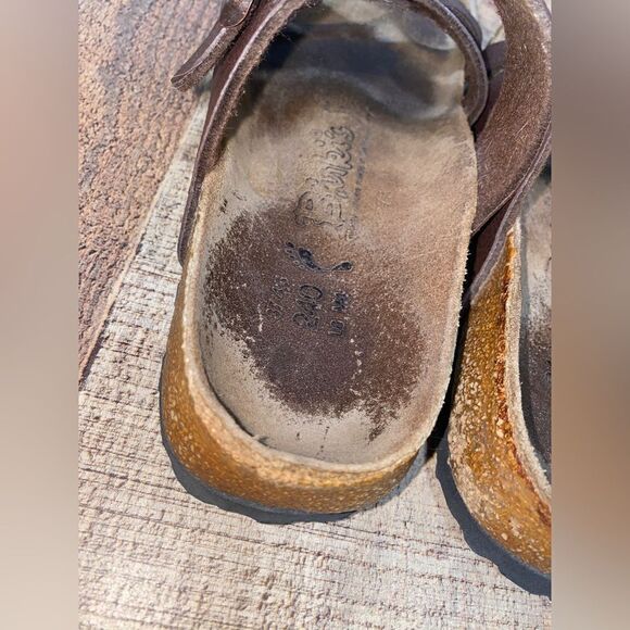 BIRKIS BIRKENSTOCK NEPAL BROWN CRISS CROSS SANDAL SIZE 6 - Picture 3 of 11